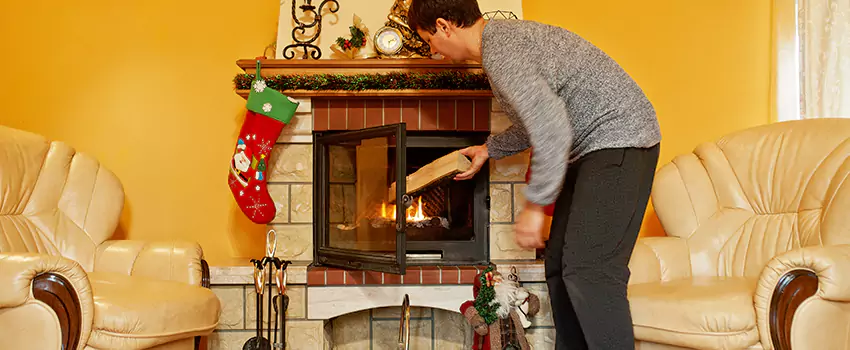 Rusted Metal Fireplace Restoration in Solon, Ohio